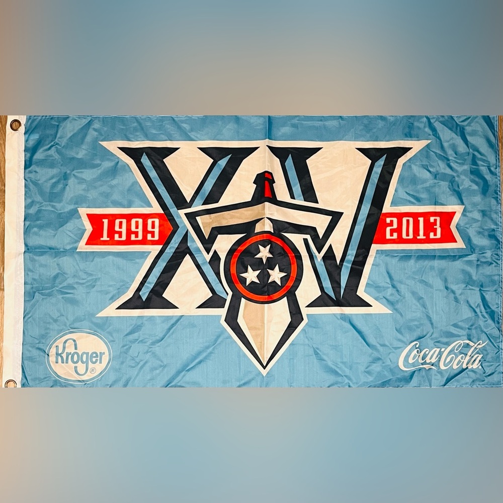 Tennessee Titans 15 Year Anniversary NFL Football 2x4 Indoor Outdoor Fan Flag